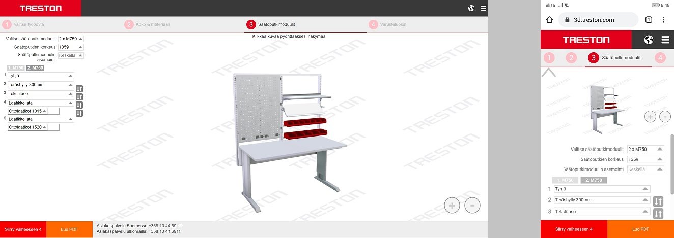 Treston 3D konfiguraattori