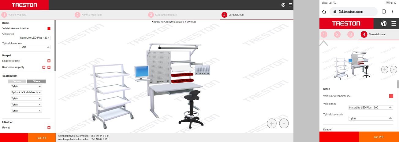 Treston 3D konfiguraattori
