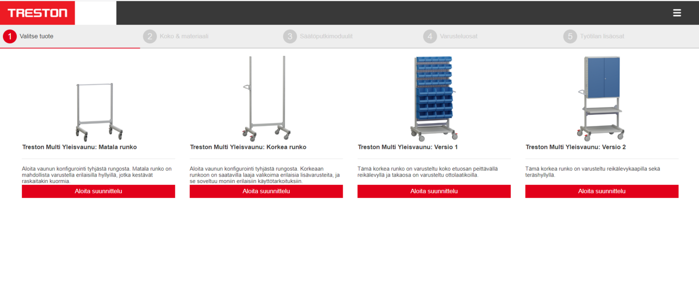 Treston 3D-suunnitteluohjelma yleisvaunut