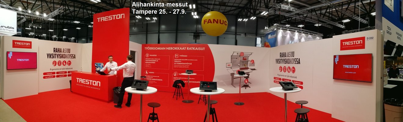 Treston esitteli työergonomian nerokkaita ratkaisuja Alihankinta 2018 -messuilla.