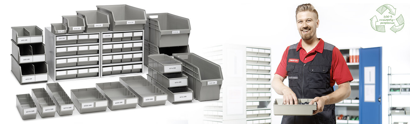 Kennoset - an environmentally friendly storage system made of recycled plastic by Treston